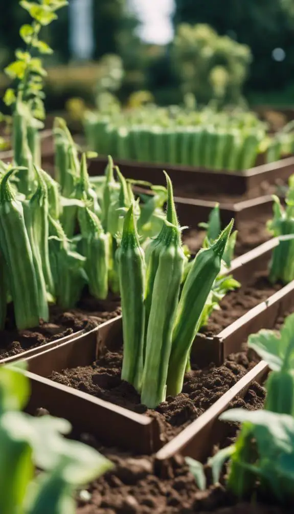 pick okra at peak