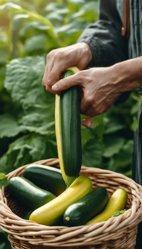 picking perfect summer squash