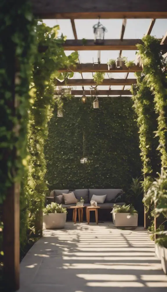 shading vertical garden spaces