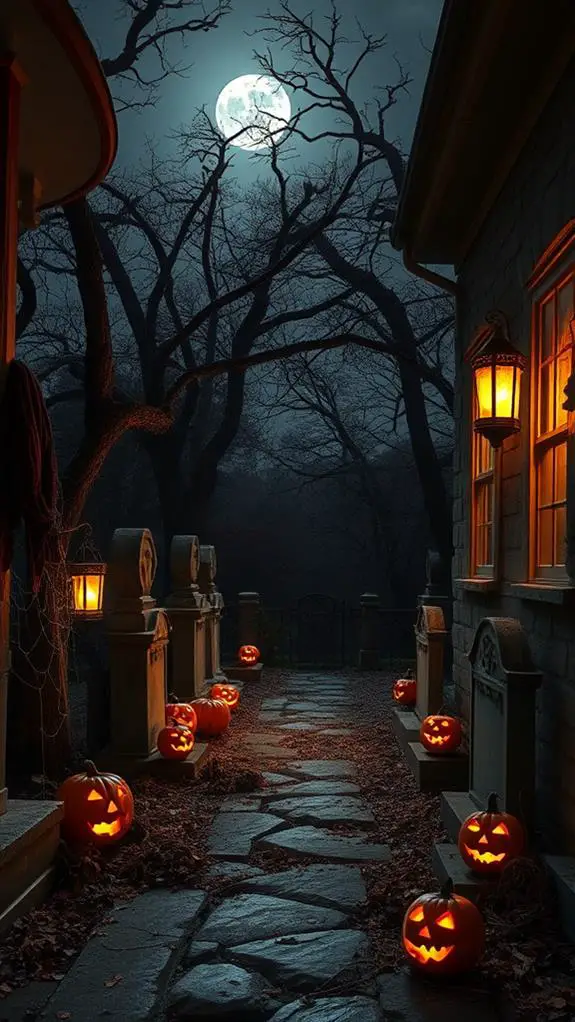 spooky cemetery set designs