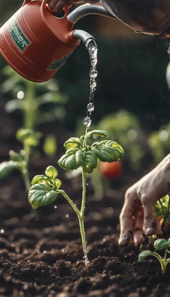 the four word phrase is indeed water tomatoes thoroughly