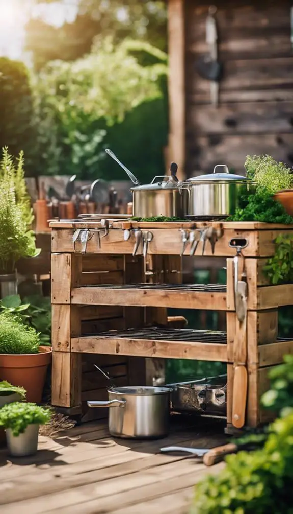 upcycled outdoor kitchen spaces