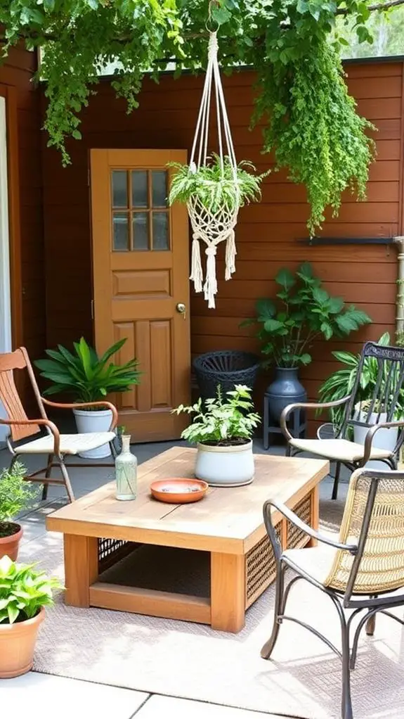 upcycled outdoor living space